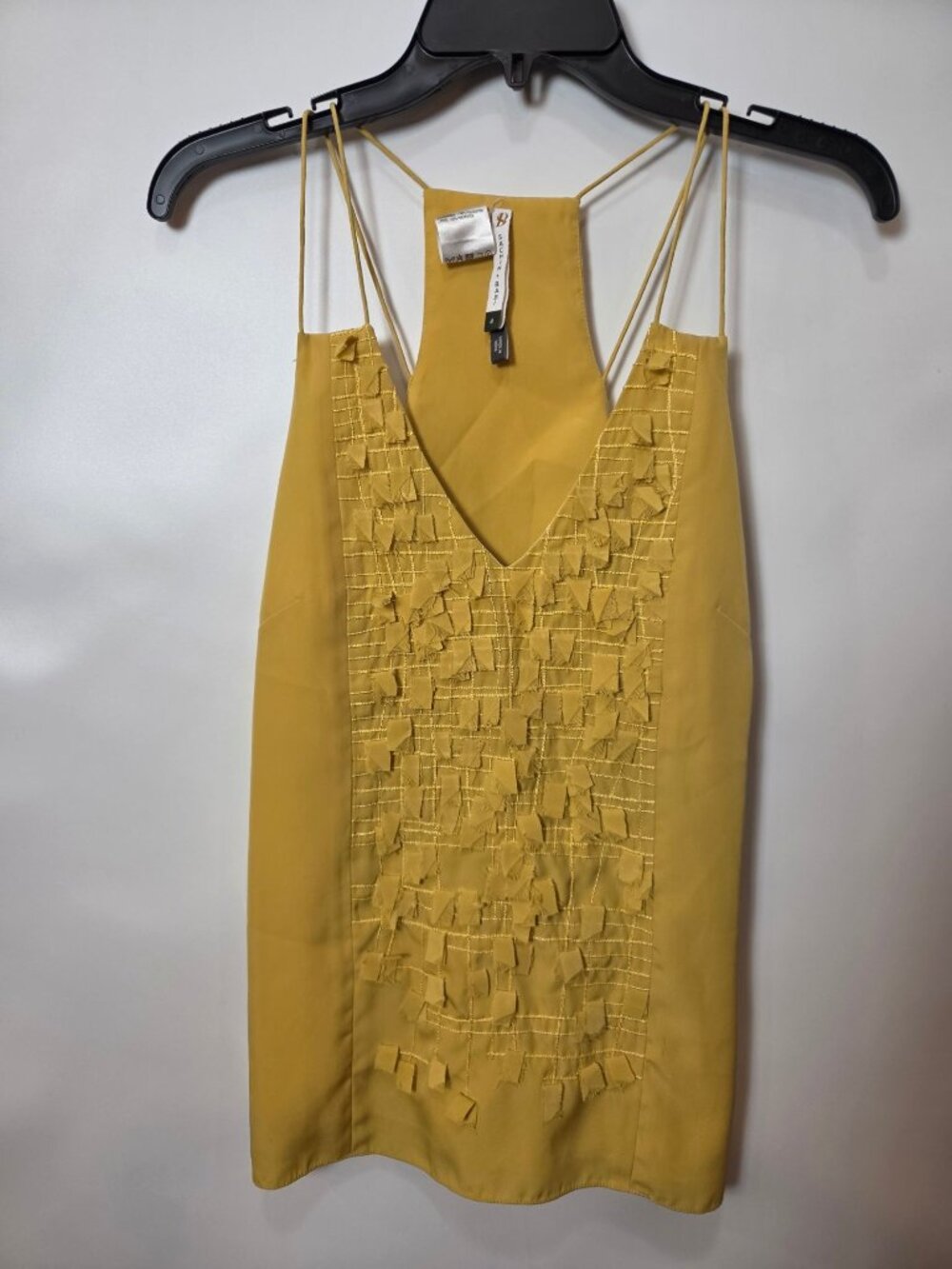 Sachin & Babi x Anthropologie Origami Flutter Camisole Top Yellow Whimsy Boho